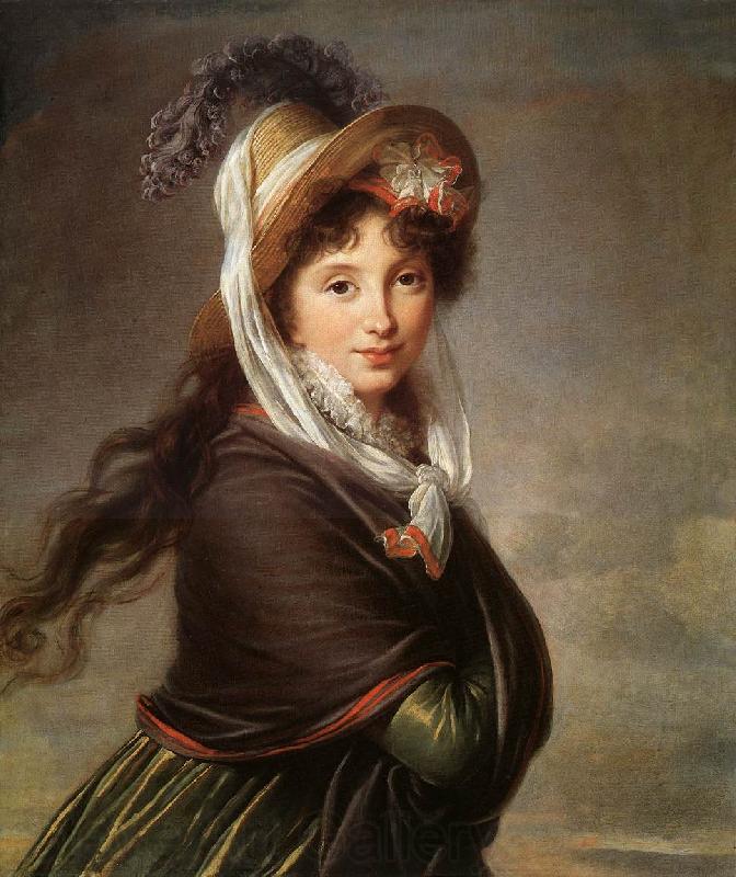 VIGEE-LEBRUN, Elisabeth Portrait of a Young Woman et Norge oil painting art